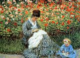Camille Monet with a child 1875